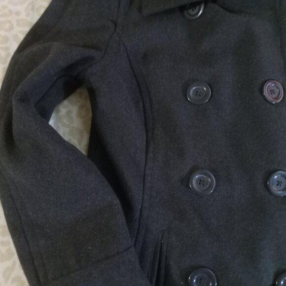 Women's Full Tilt Grey Peacoat Sz. S - Picture 5 of 10